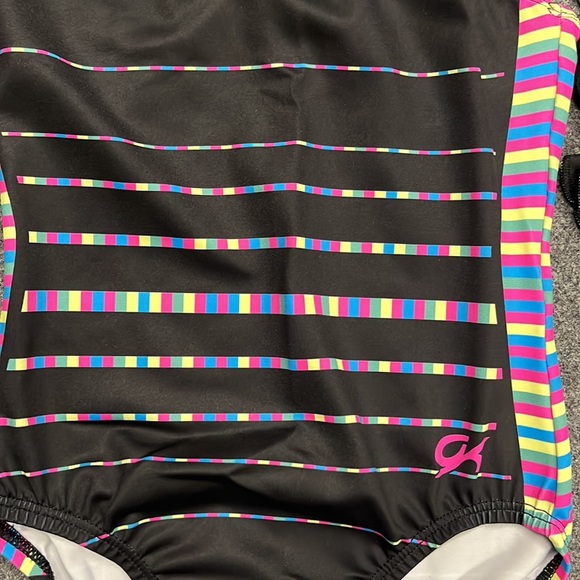 NWT GK Workout gymnastics tumbling dance Leotard light bright includes Scrunchie - Picture 5 of 10